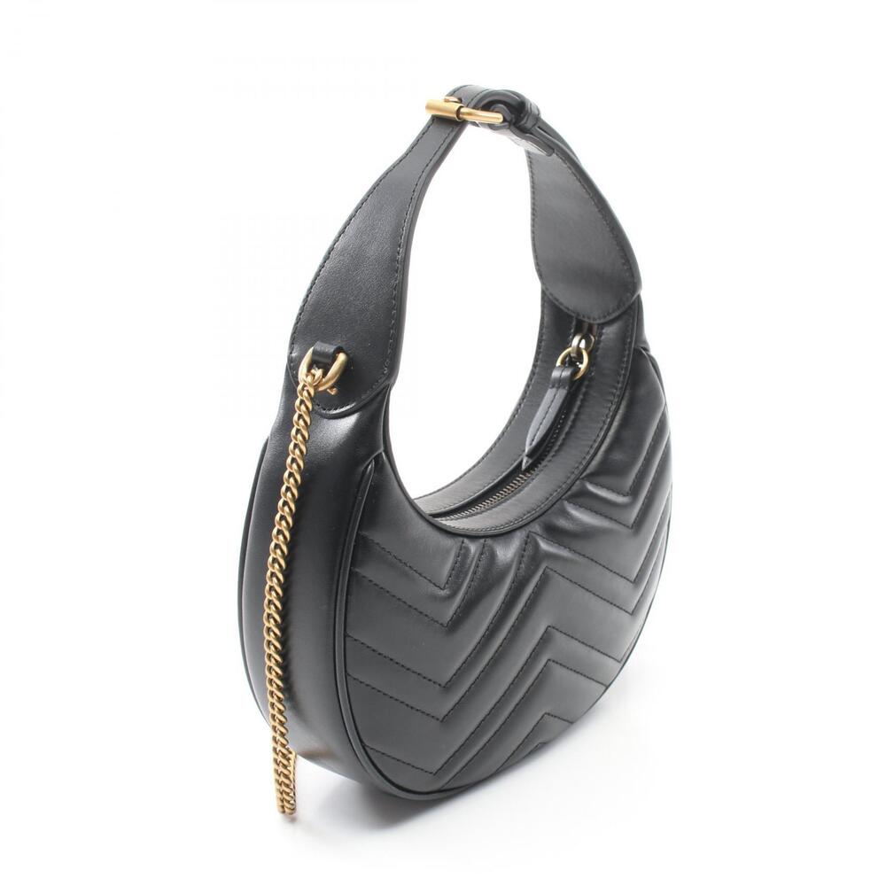 Gucci GG Marmont Handbag Leather Black - Picture 2 of 4